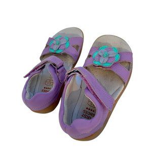 Clarks Purple Turquoise Bohemian Floral First Shoes Baby Sandals